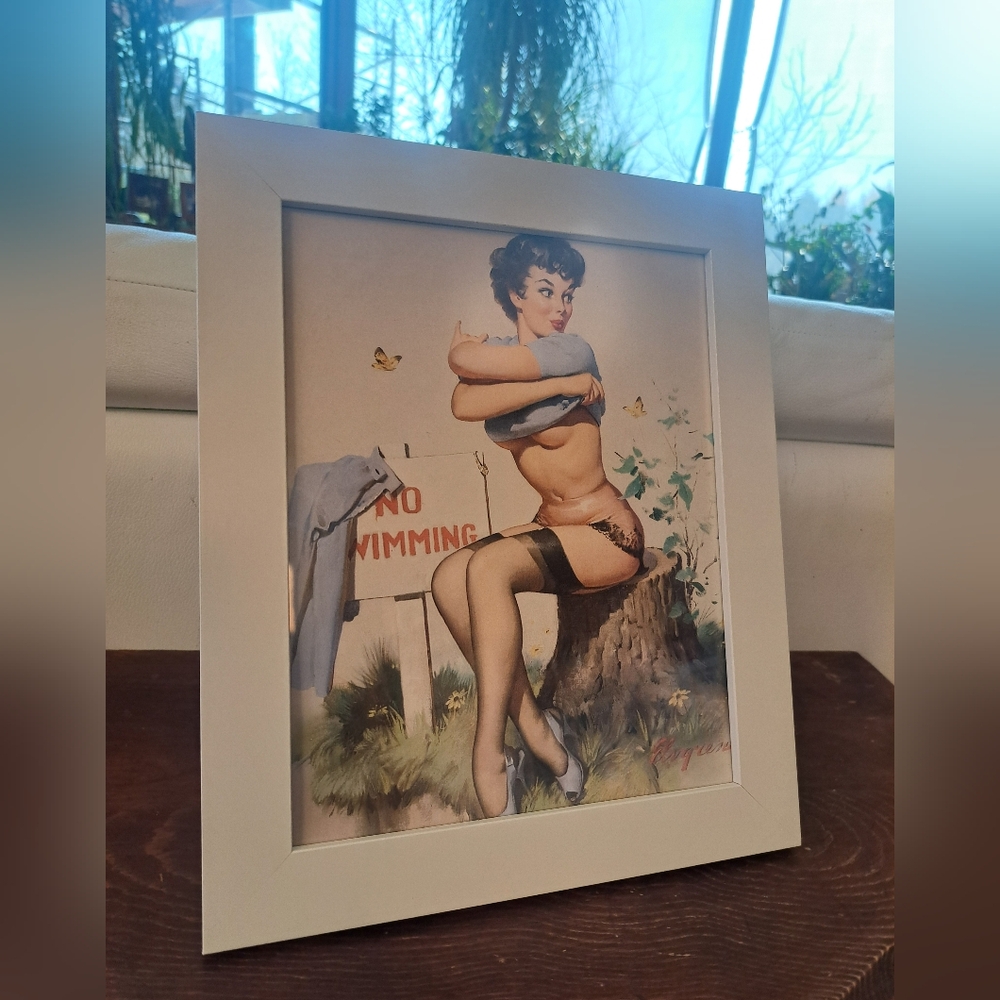 Retro print, framed